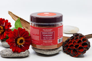 Masque d'argile rythme rouge