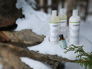 Ensemble de produit Oneka de la gamme menthe et romarin