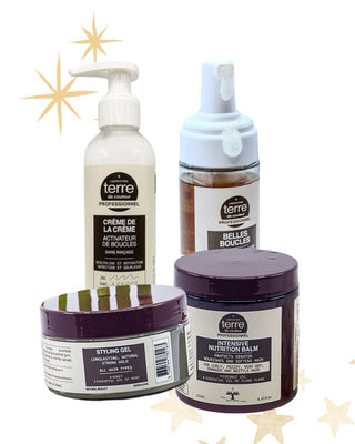 Ensemble de produits pour les cheveux bouclés